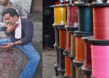 नाशिक येथे नायलॉन मांजामुळे दुचाकीस्वार युवकाच्या मृत्यू