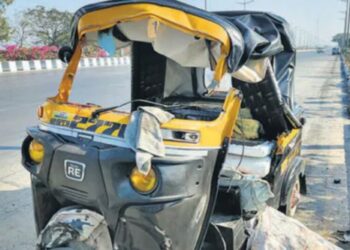 रिक्षा पुलाच्या कठड्यावर आदळली; रिक्षाचालक याच्यासह एका अल्पवयीनाविरुद्ध गुन्हा दाखल