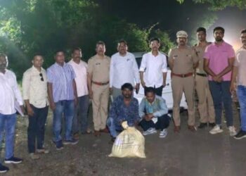 अवैधरित्या गांजाची वाहतुक करणाऱ्या दोन आरोपींना अटक