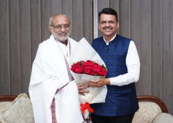 देशाच्या उपराष्ट्रपतीपदी निवड झाल्याबद्दल सी.पी. राधाकृष्णन यांचे मुख्यमंत्री देवेंद्र फडणवीसांकडून अभिनंदन