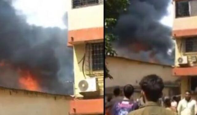 मालाडमध्ये अग्नितांडव, आकाशात पसरले दूरवर धुराचे लोट