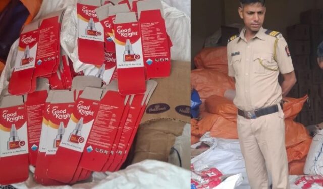 राज्यातील बनावट गुडनाइट उत्पादनावर पोलिसांचा छापा, बनावट मुद्देमाल जप्त