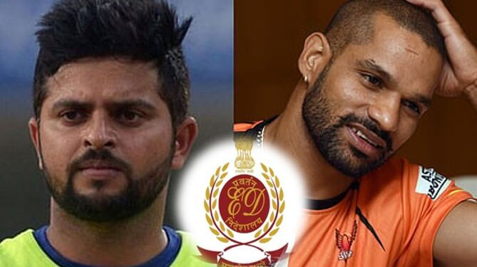 माजी क्रिकेटपटू सुरेश रैना आणि शिखर धवनची कोट्यवधींची मालमत्ता ‘ईडी’कडून जप्त