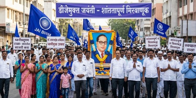 ध्वनीप्रदूषण टाळण्यासाठी भीम अनुयायांचे पाऊल; यंदा डॉ. आंबेडकर जयंती ठरणार ‘डीजेमुक्त’