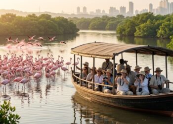 नवी मुंबईत फ्लेमिंगो बोट सफारीला भरघोस प्रतिसाद; ११ हजारांहून अधिक पर्यटकांची उपस्थिती