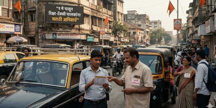 १ मे पासून रिक्षा-टॅक्सी चालकांना मराठी अनिवार्य; परप्रांतीय चालकांना शिवसेना शिंदे गटाचा इशारा