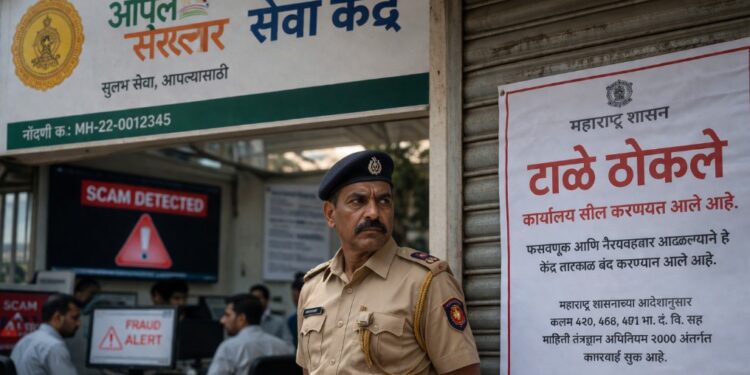 आपले सरकार’ केंद्रांमधील महाघोटाळा उघड! १०८ केंद्रांवर कारवाईचा बडगा, अनेक ठिकाणी टाळे