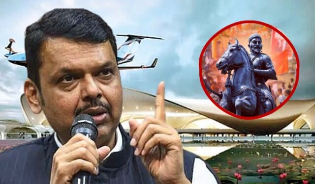नवी मुंबई विमानतळावर शिवरायांचा भव्य पुतळा विराजमान! ‘दिबां’च्या नावावरही मुख्यमंत्र्यांचे शिक्कामोर्तब