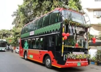 ठाण्यात विद्युत वातानुकूलित दुमजली बस प्रवाशांच्या सेवेत!