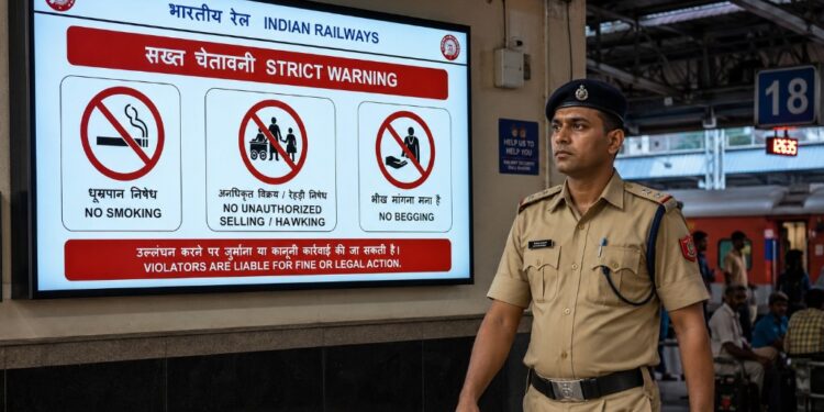 धूम्रपान, अनधिकृत विक्री आणि भीक मागितल्यास दंडासह तुरुंगवास! – रेल्वेचे नवे नियम लागू