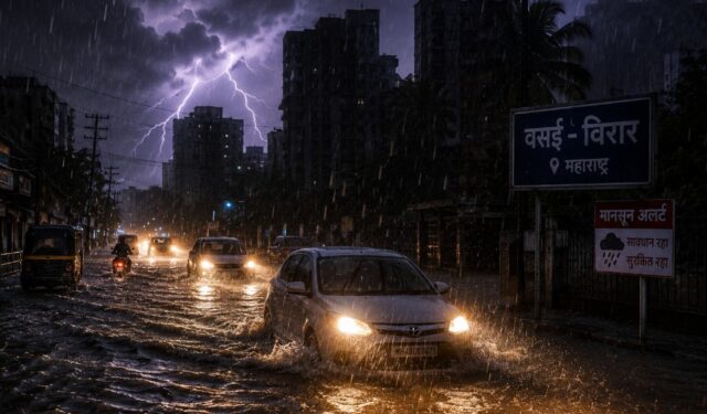 पावसाची धुवांधार बॅटिंग, विजेची मात्र ‘दांडी’; वसई-विरारकर अंधारात!