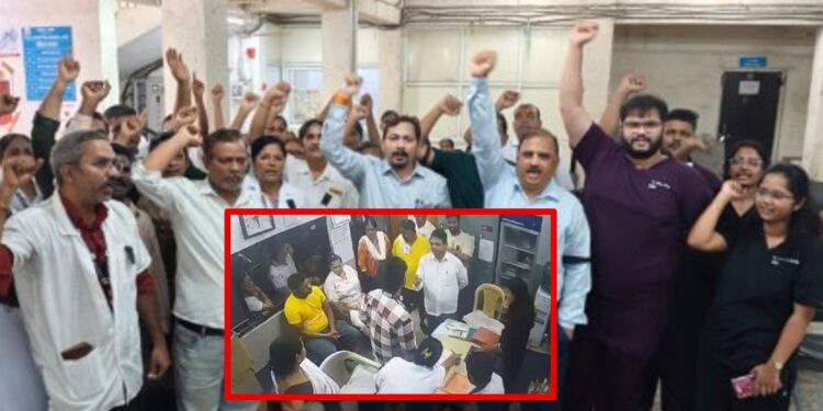 डॉक्टरांवरील हल्ल्याच्या निषेधार्थ आंदोलन; रमेश म्हात्रे यांचे नगरसेवक पद रद्द करण्याची मागणी