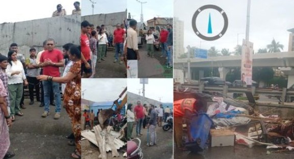 सांताक्रूझ नेहरू रोडवरील अतिक्रमणांवर पालिकेचा हातोडा; पदपथ अखेर मुक्त!