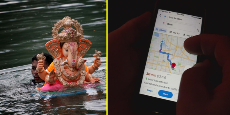 बाप्पाच्या विसर्जनासाठी ३५५ हून अधिक कृत्रिम तलाव आता थेट ‘Google Maps’ वर!