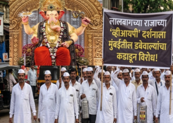 लालबागच्या राजाचे व्हीआयपी दर्शन बंद करा; डबेवाल्यांची मागणी